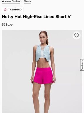 Women's High-Rise Lined Athletic Shorts in Bright Pink